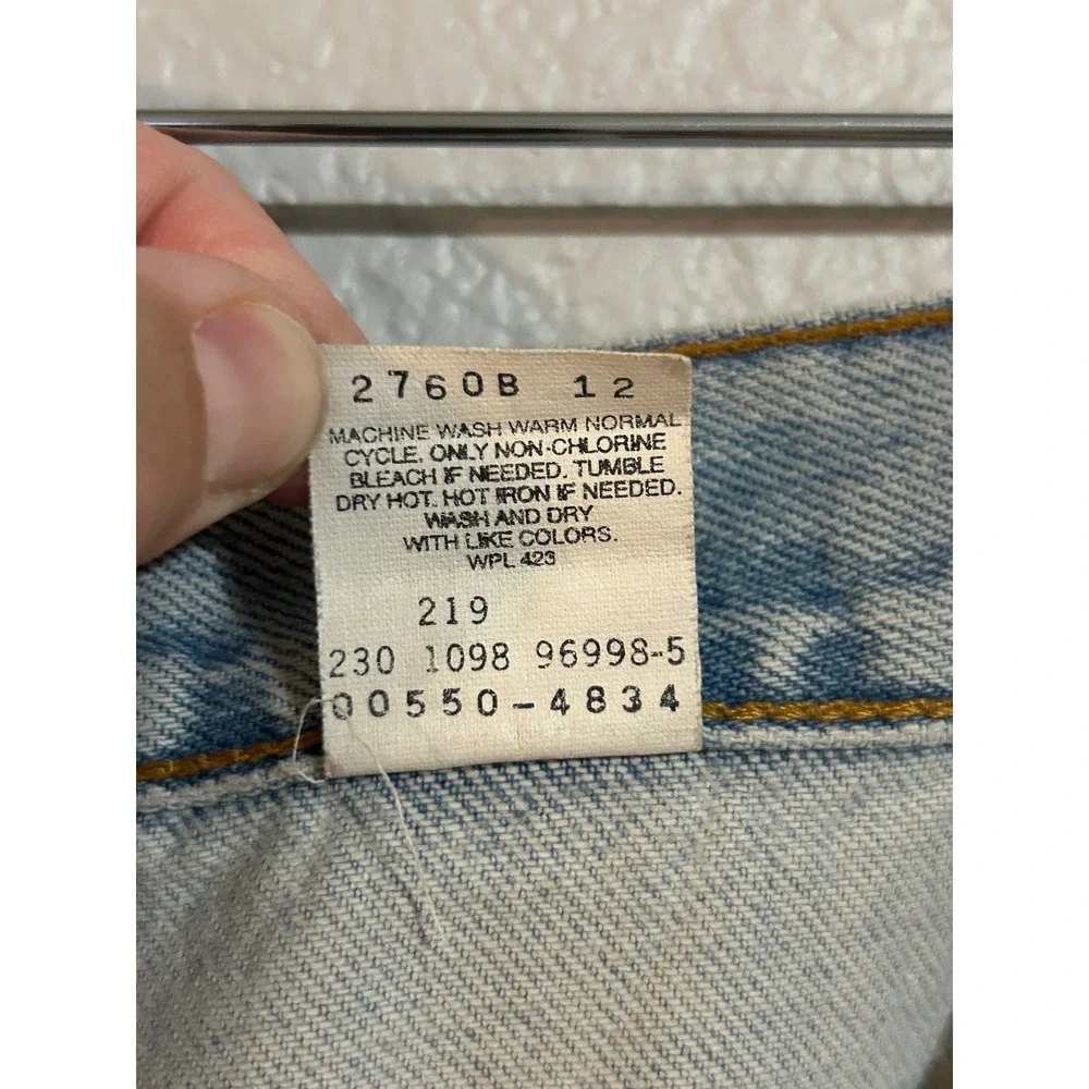 Levis 550 Relaxed Fit Jeans Mens 36x36 Light Wash Tapered Leg Paint Splatter 90s